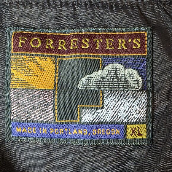 VTG 90's Forrester's Mens XL Blue Checkered V-Neck Pullover Golf Windbreaker - Picture 5 of 9